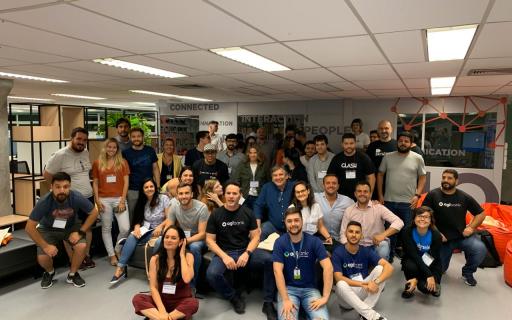 Foto da equipe do hackathon
