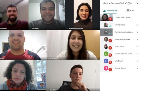 Foto da reunião da equipe
