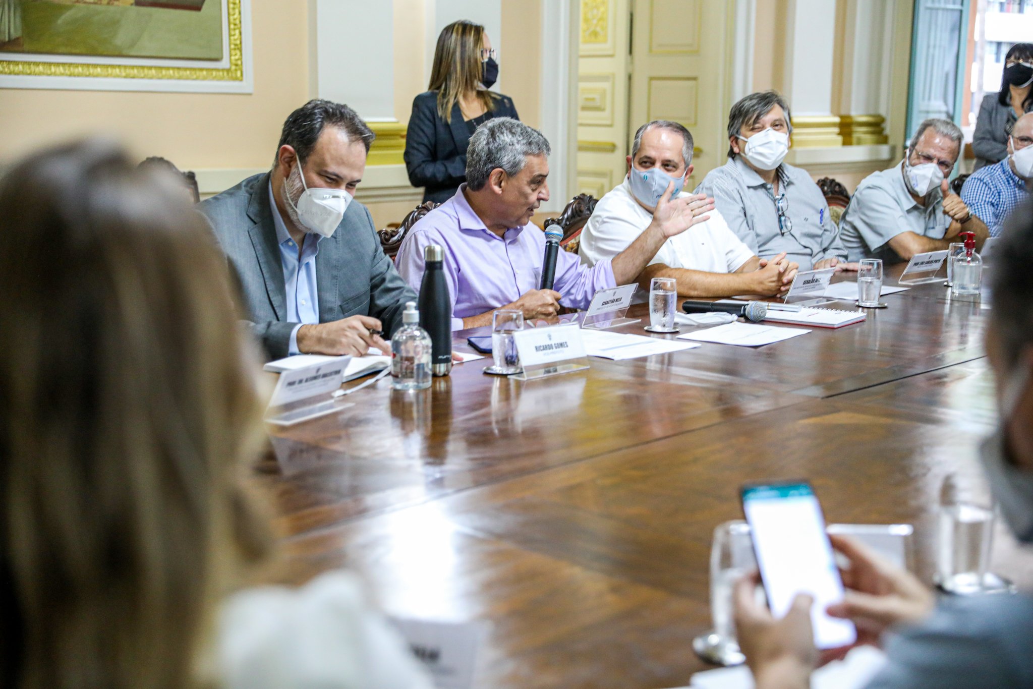 Foto da reunião com o prefeito Melo